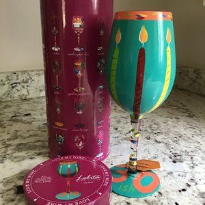 Lolita 30ish birthday glass